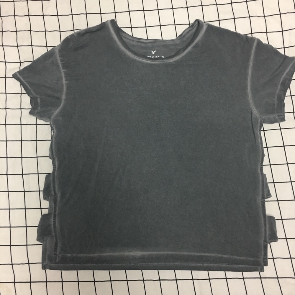 American eagle crop tee